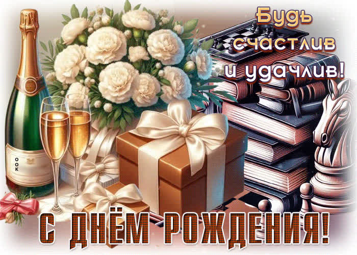 Picture будь счастлив и удачлив! с днем рождения!