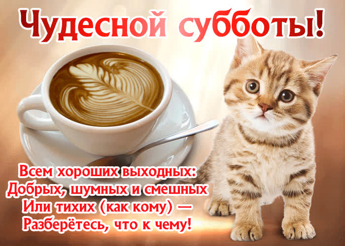 Картинка чудесной субботы, желаю хороших выходных