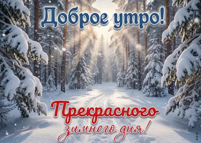 Postcard доброе утро! зима пусть радует.