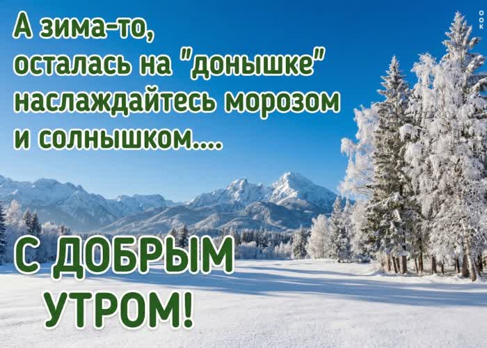 Postcard доброе зимнее утро! пусть будет уютно.