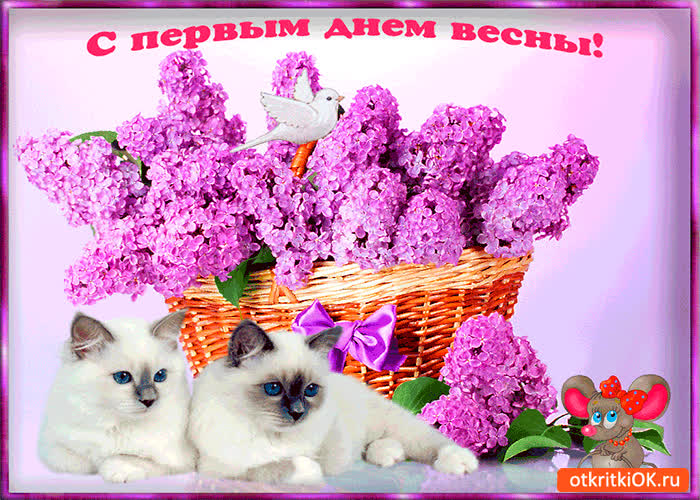 Картинка друзьям с первым днём весны