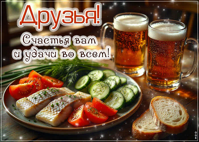 Picture друзья! счастья вам и удачи во всем