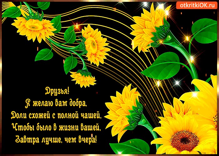 Картинка друзья! я желаю вам добра