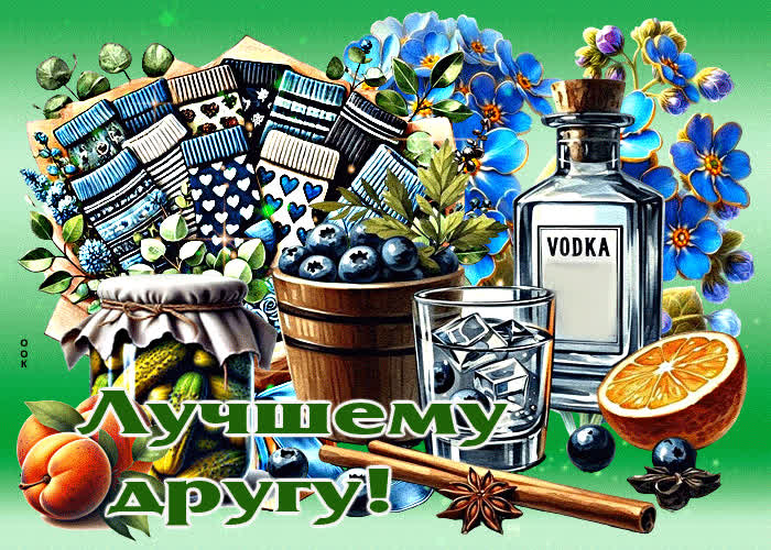 Postcard искрящаяся открытка лучшему другу