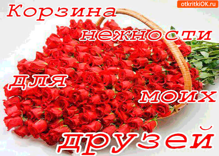 Картинка корзина нежности для моим дорогих друзей