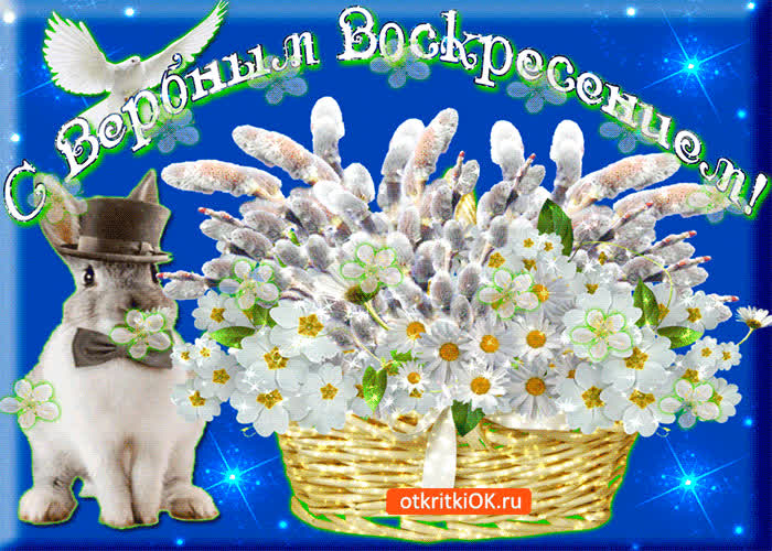 Картинка красивое поздравление с вербным воскресеньем