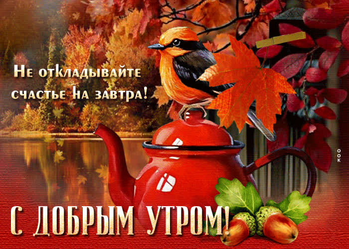 Postcard не откладывайте счастье на завтра! с добрым утром