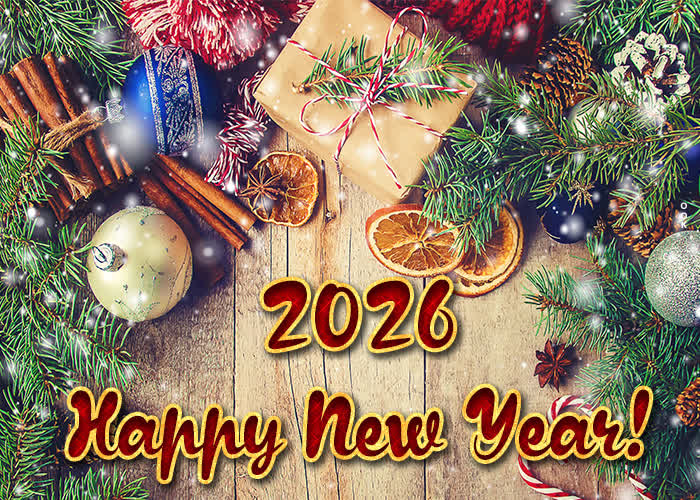 Postcard new year