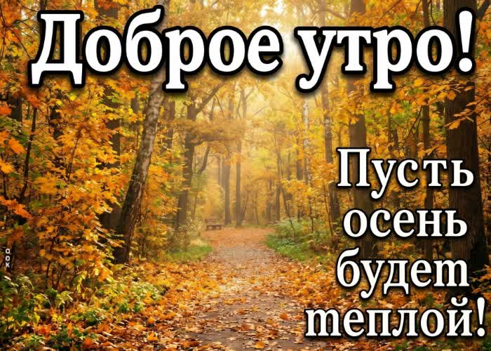 Postcard осень вдохновляет на новые мечты и хорошие мысли.