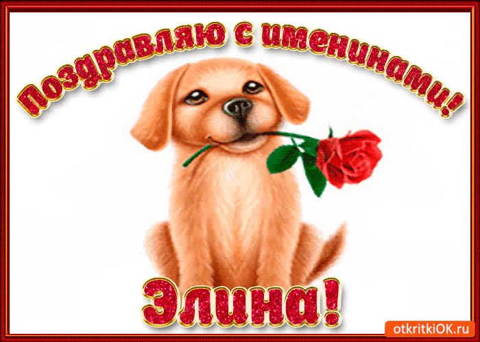 Картинка поздравляю с днём имени элина