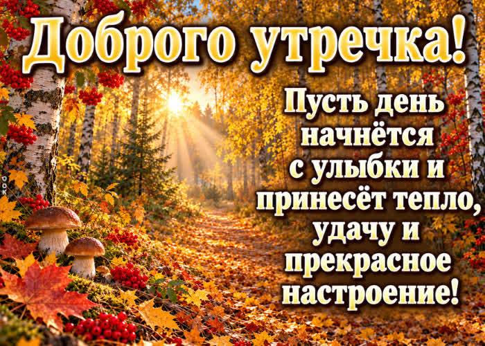 Postcard пусть это утречко подарит бодрость, светлые мысли и удачный старт всему дню.