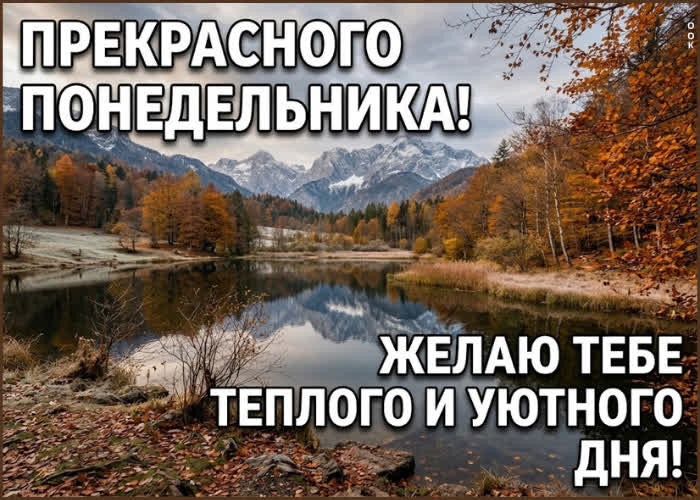 Postcard пусть этот понедельник начнёт неделю с ясных мыслей