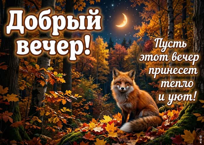 Postcard пусть этот вечер будет спокойным и красивым.