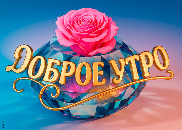 Postcard пусть прекрасная роза украсит ваше утро
