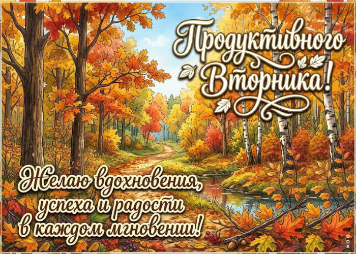 Postcard пусть вторник принесёт спокойствие и много добрых событий.