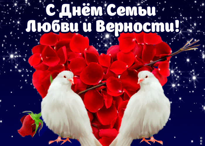 Картинка с днём семьи любви и верности поздравление