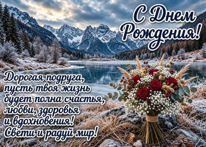 Picture с днём рождения, дорогая! желаю крепкого здоровья и исполнения самых заветных желаний!