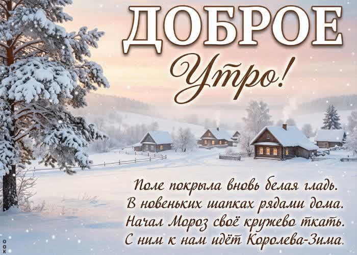 Postcard с добрым утром! пусть мороз только снаружи.
