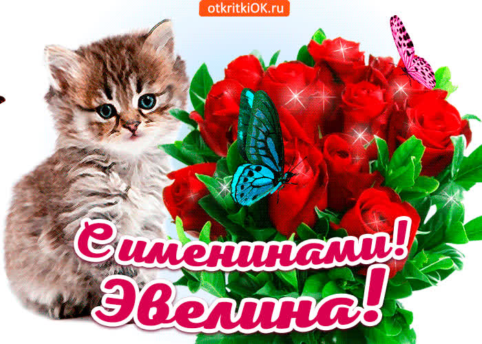 Картинка с именинами эвелина