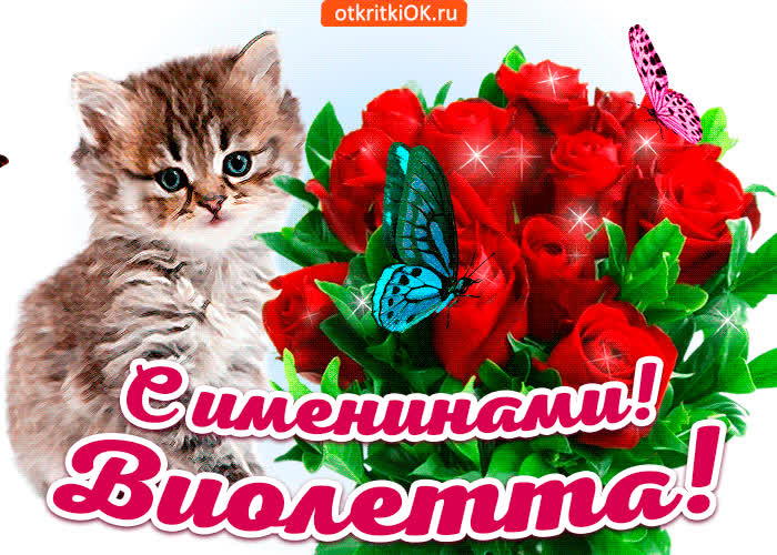Картинка с именинами виолетта