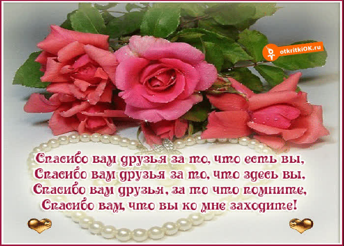 Картинка спасибо вам друзья