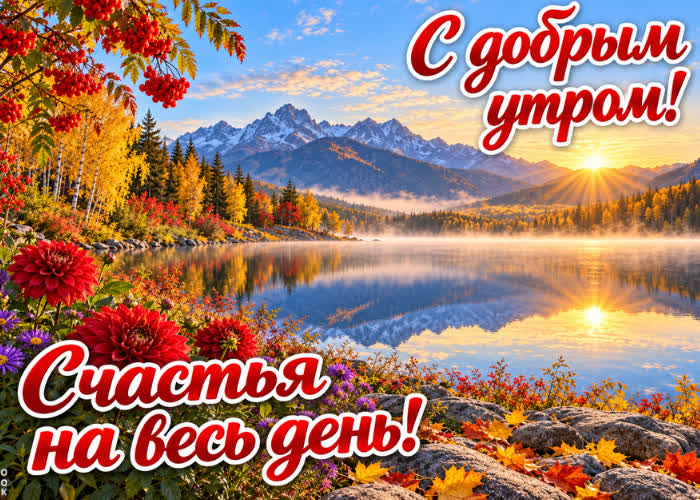 Postcard утро для тебя  наполнит день светом