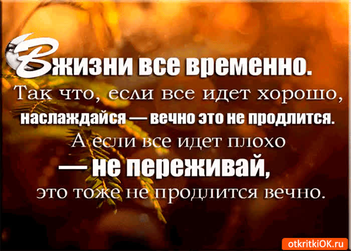 Картинка в жизни всё временно