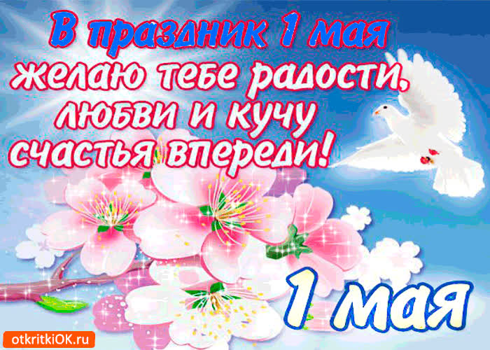 Картинка в праздник 1 мая желаю тебе счастья