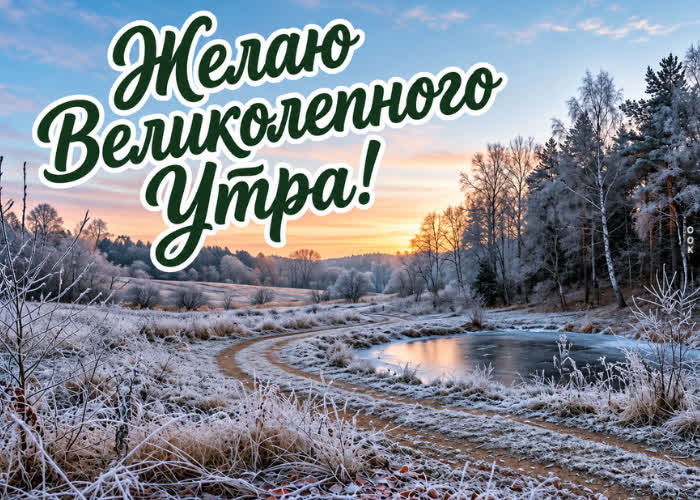 Postcard великолепного утра! удачного начала дня и исполнения всего задуманного!