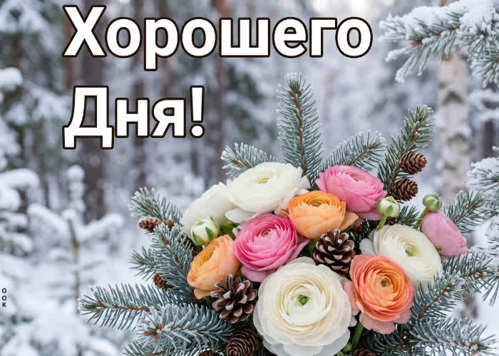 Postcard хорошего зимнего дня и прекрасного настроения